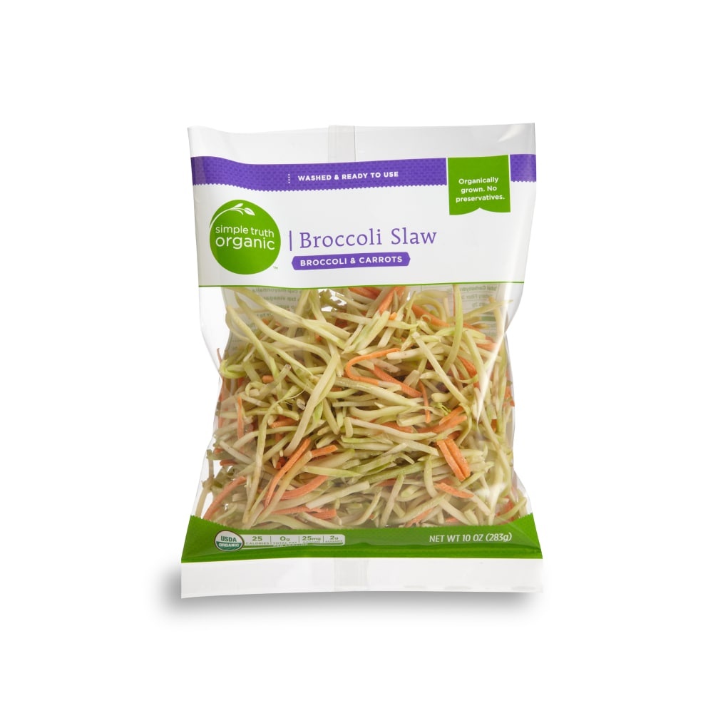 slide 1 of 1, Simple Truth Organic Broccoli Slaw, 10 oz