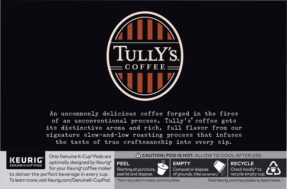 slide 9 of 9, Tully's Dark Italian Roast K-Cup - 4 oz, 
