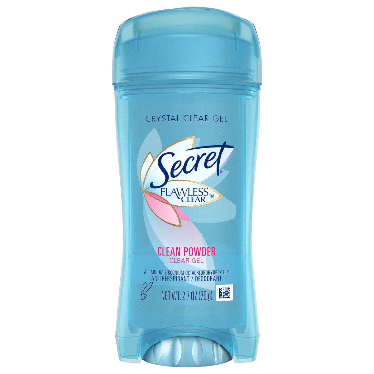 slide 1 of 3, Secret Flawless Clear Gel Antiperspirant and Deodorant for Women, Clean Powder, 2.7 oz, 2.7 oz