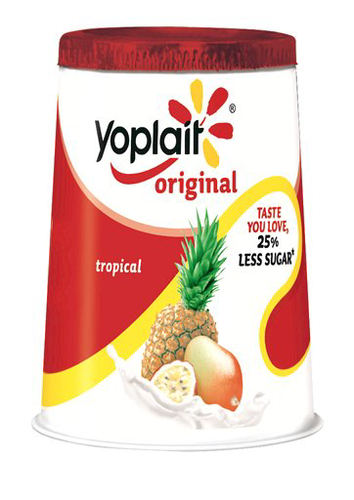 slide 1 of 1, Yoplait Original Tropical Low Fat Yogurt, 6 oz