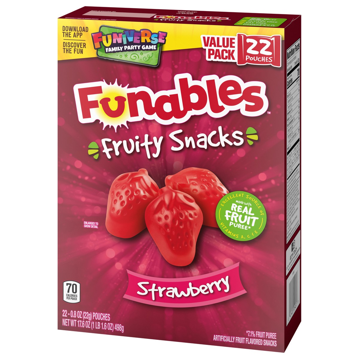 slide 6 of 9, Funables Strawberry Fruity Snacks 22 - 0.8 oz Pouches, 22 ct