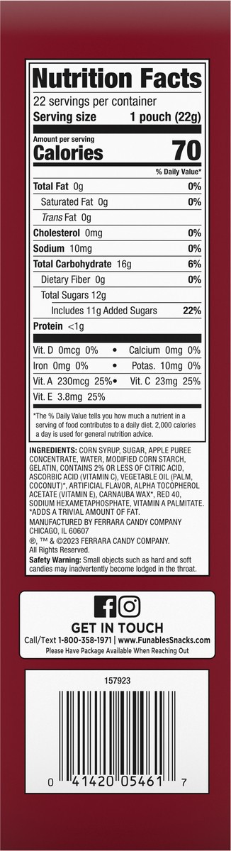 slide 3 of 9, Funables Strawberry Fruity Snacks 22 - 0.8 oz Pouches, 22 ct