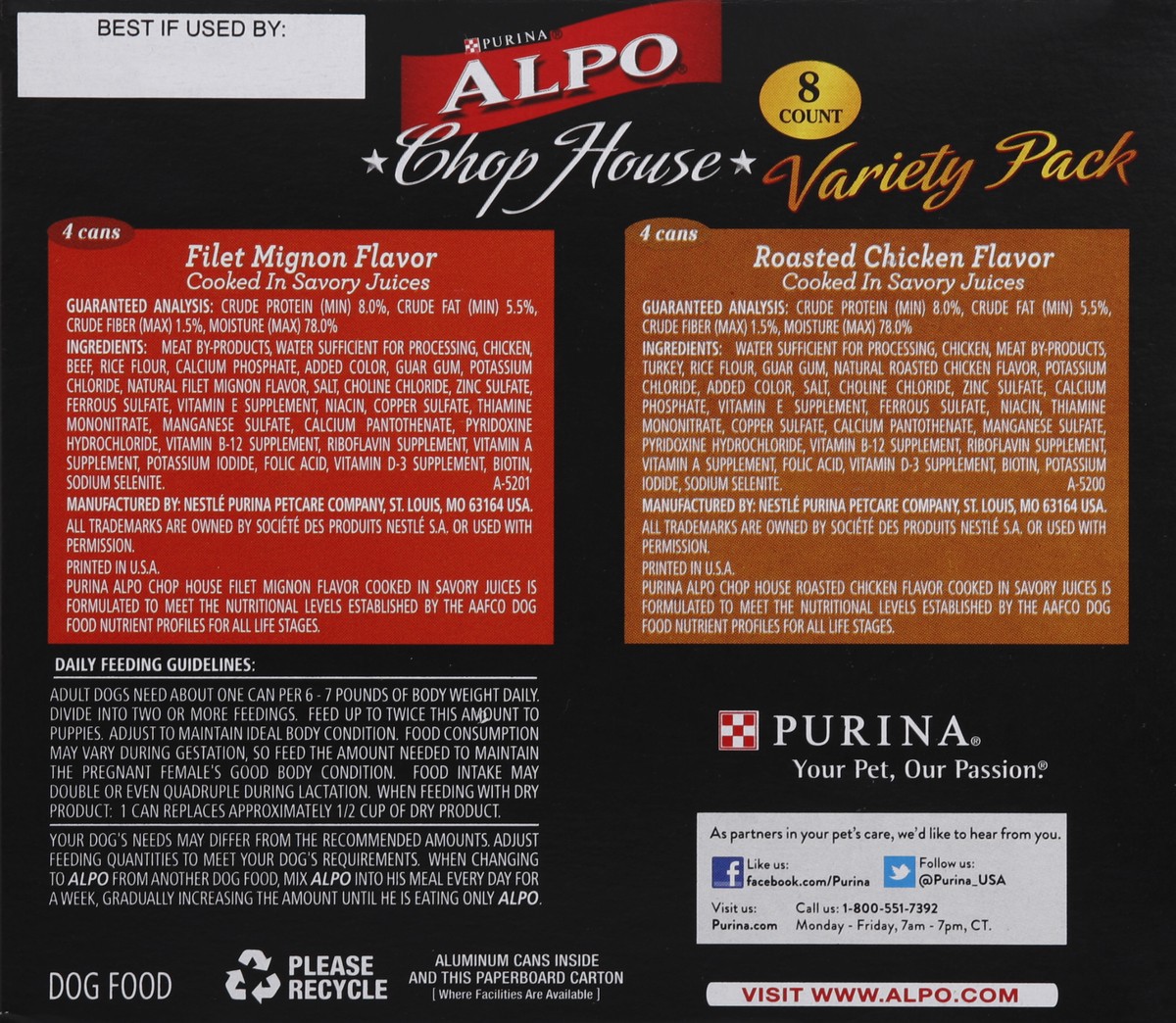 slide 6 of 6, ALPO Mixed Variety Pack Loaf, 44 oz