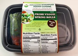 Amazing Myanmar Fresh Veggie Spring Rolls