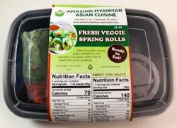 Amazing Myanmar Fresh Veggie Spring Rolls