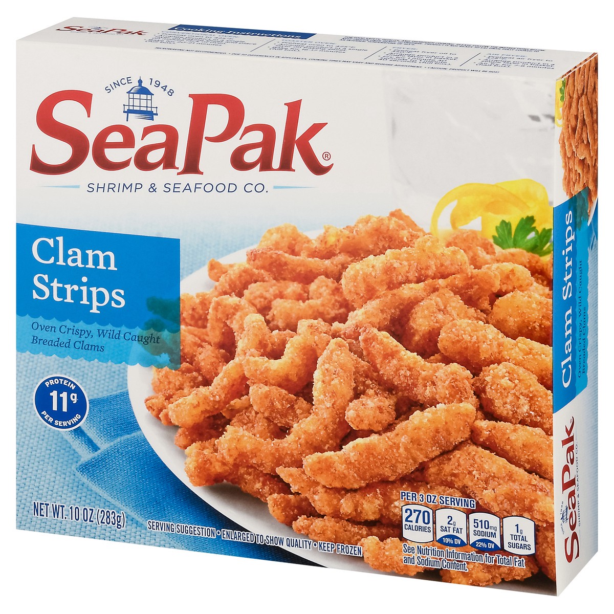 slide 9 of 9, SeaPak Golden Crispy Wild Caught Clam Strips 10 oz, 10 oz