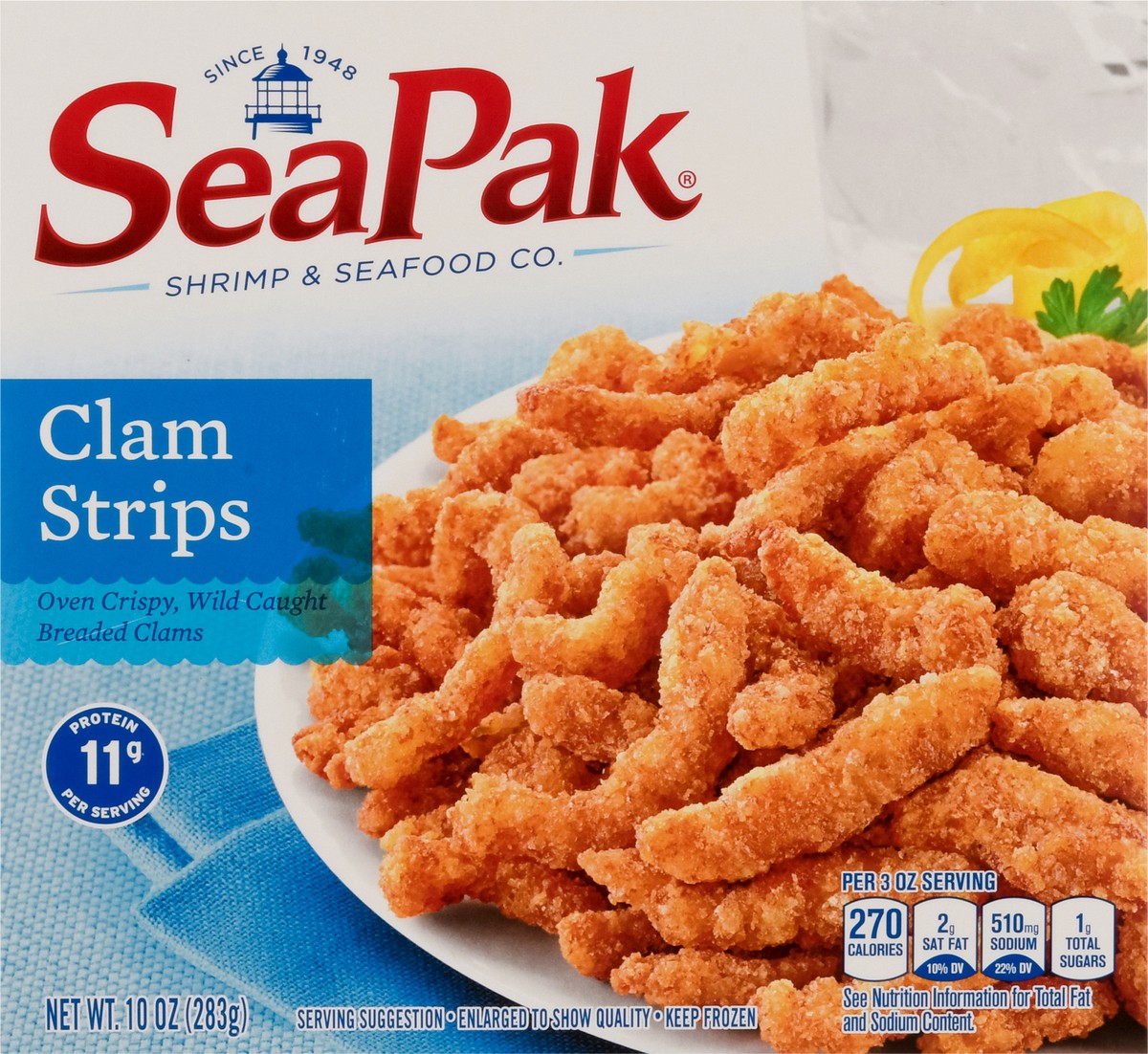 slide 8 of 9, SeaPak Golden Crispy Wild Caught Clam Strips 10 oz, 10 oz