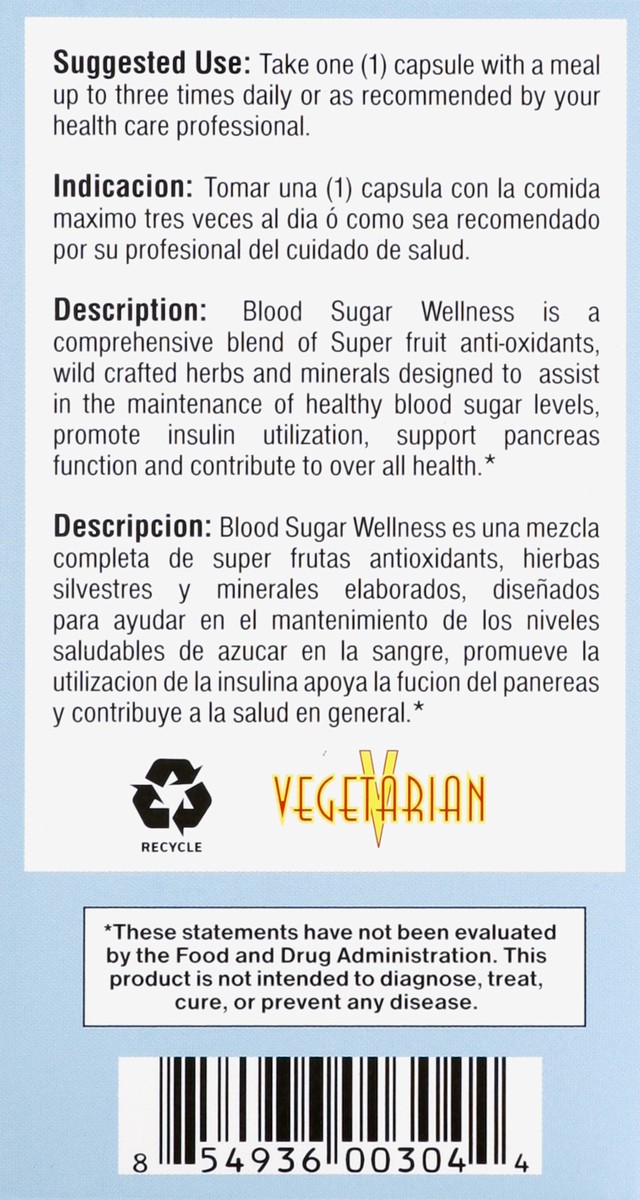 slide 4 of 5, Bio Nutrition Blood Sugar Wellness 60 ea, 60 ct