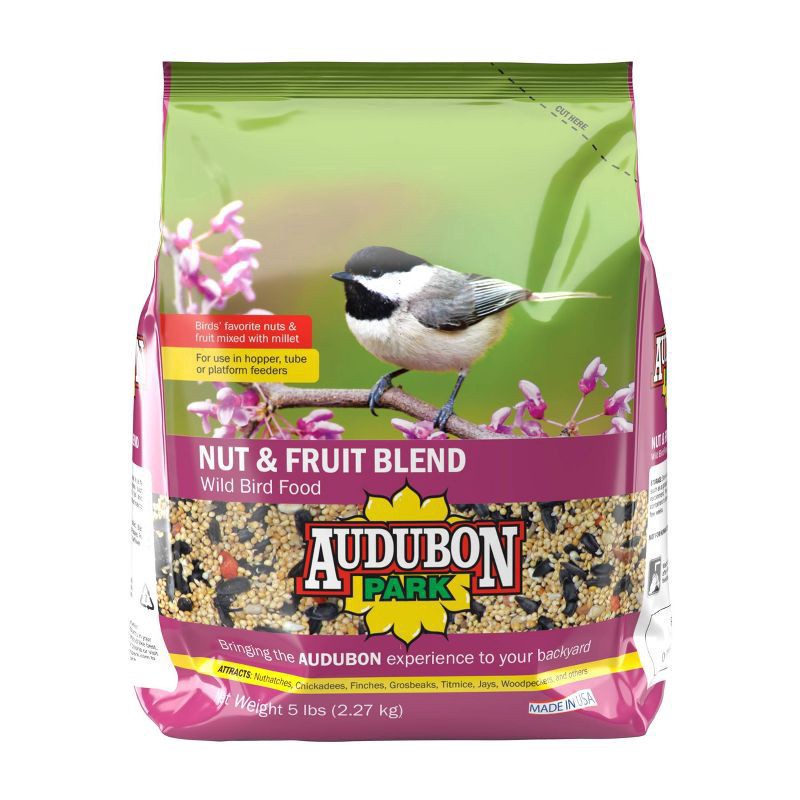 slide 1 of 9, Audubon Park Nut & Fruit Blend Wild Bird Food 5 lb, 5 lb