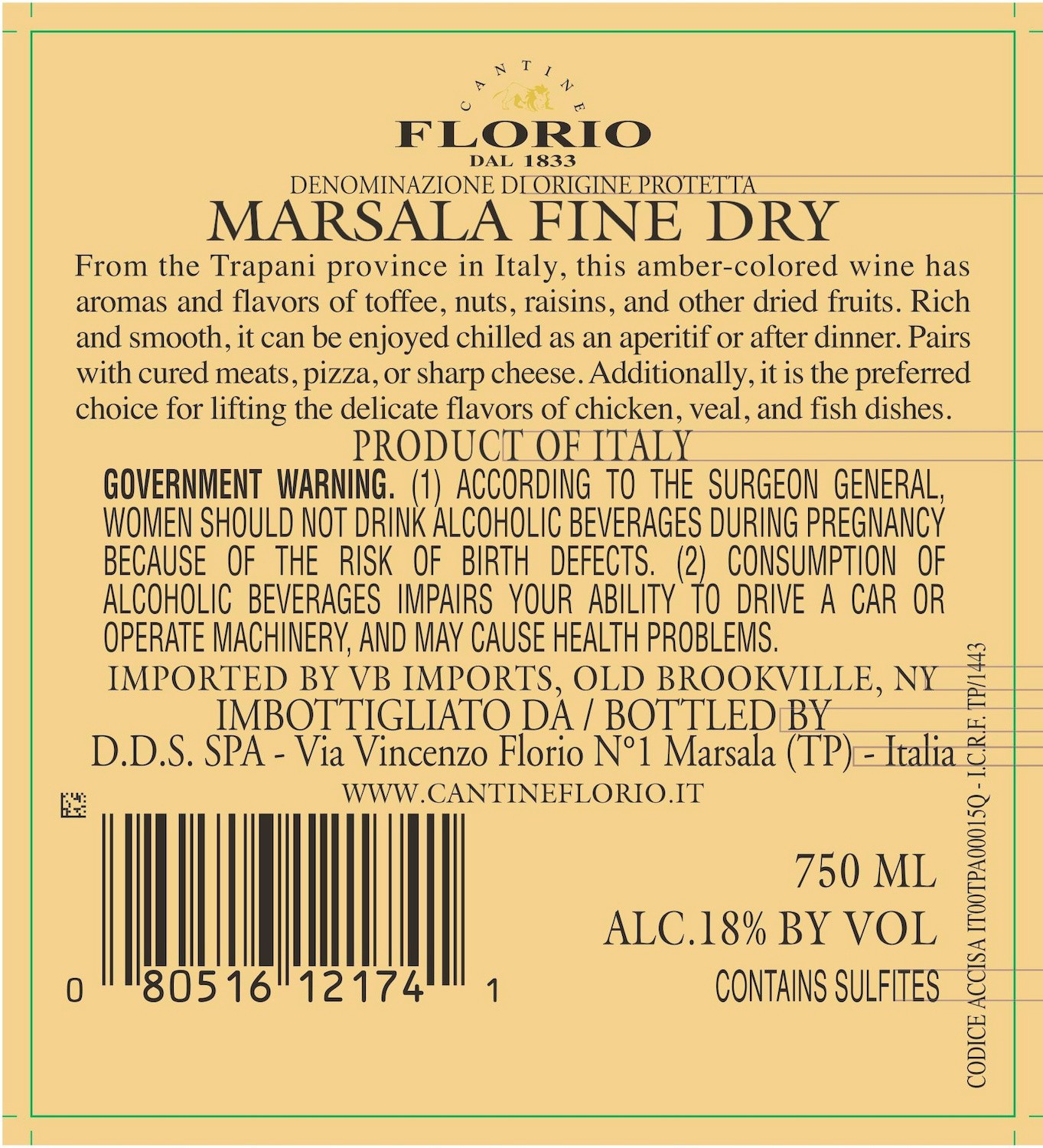 slide 10 of 10, Cantine Florio Fine Marsala Dry NV - 750ml, 750 ml