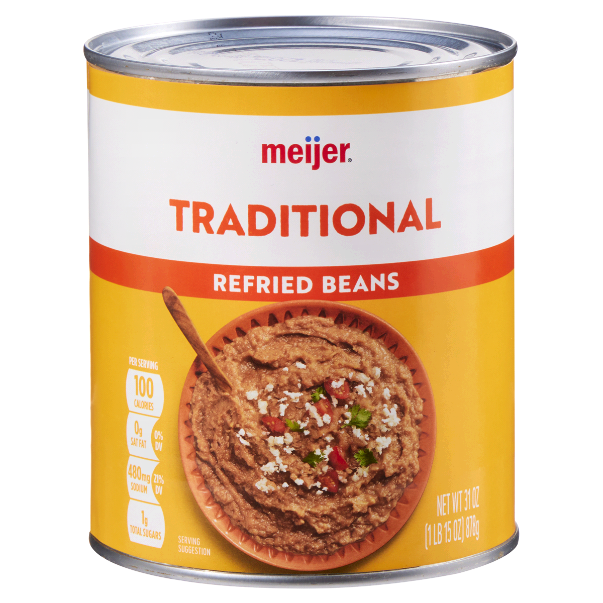 slide 1 of 3, Meijer Traditional Refried Beans, 31 oz