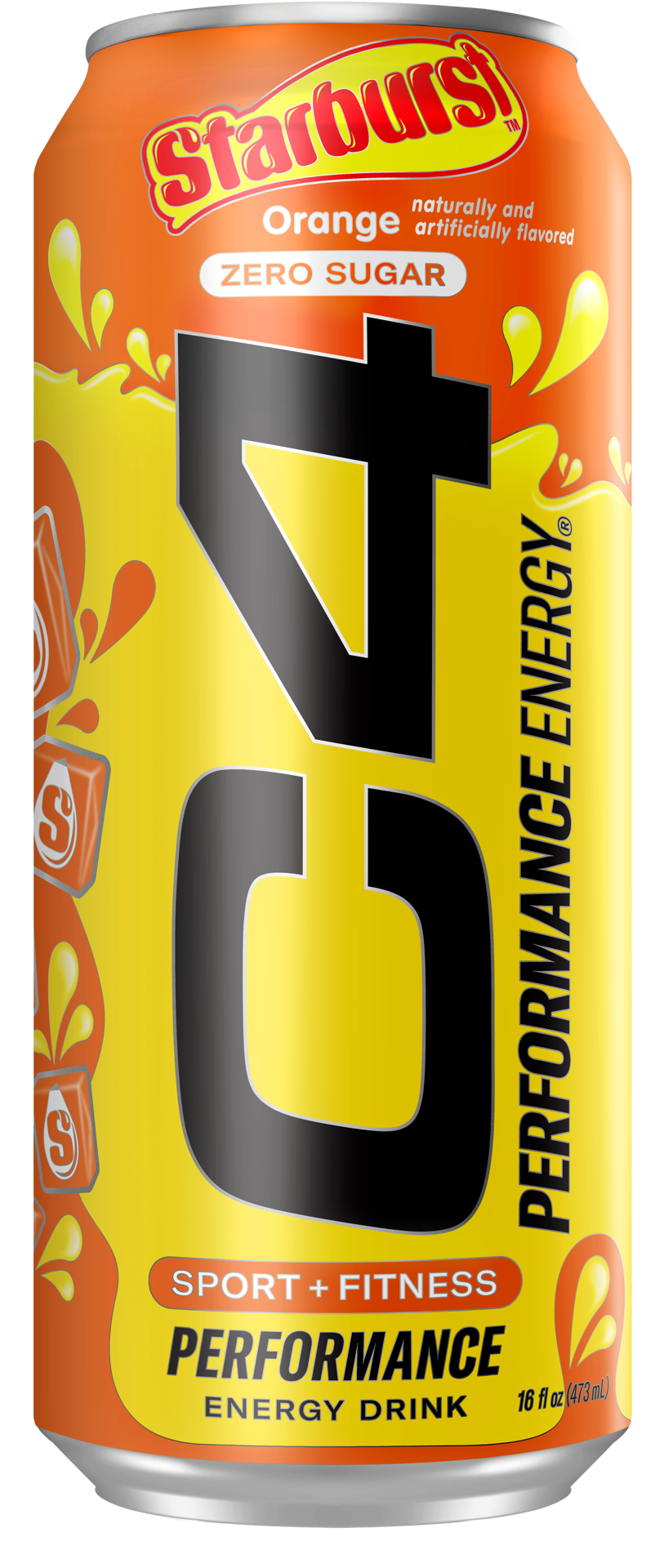 slide 1 of 10, C4 Sport Energy Drink, Superhuman Performance, Starburst Orange, 16 fl oz