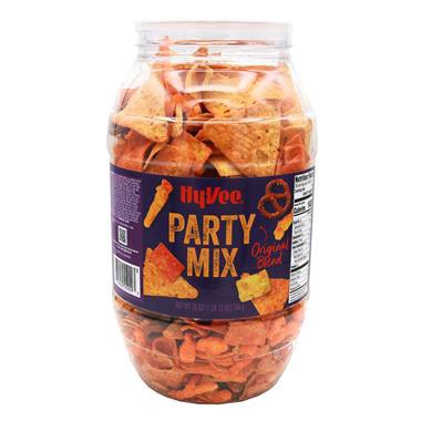 slide 1 of 1, Hy-Vee Party Mix - 28 oz, 28 oz