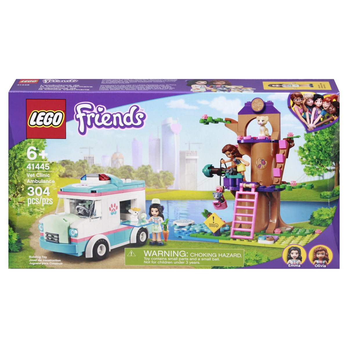 slide 1 of 9, LEGO Friends 6+ 304 Pieces Vet Clinic Ambulance Building Toy 1 ea, 1 ct