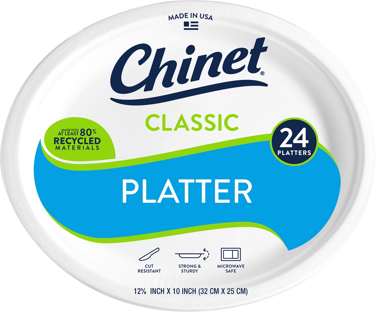 slide 3 of 5, Chinet Classic Platter 12 5/8\" x 10\" - 24ct, 24 ct