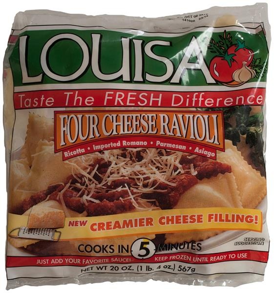 slide 1 of 1, Louisa Four Cheese Ravioli, 20 oz