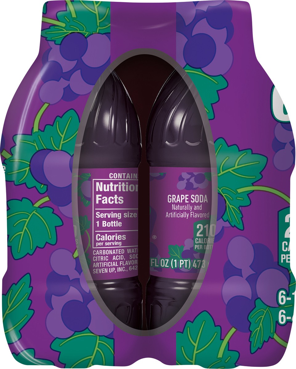 slide 7 of 7, Crush Caffeine Free Grape Soda 6- 16 fl oz Bottles, 96 fl oz