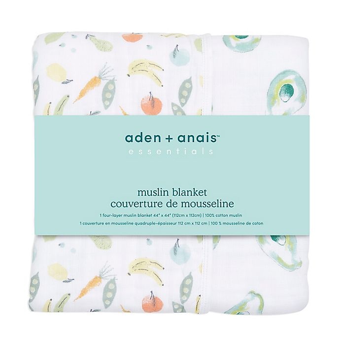slide 2 of 2, aden + anais essentials Market Muslin Blanket - Grey, 1 ct