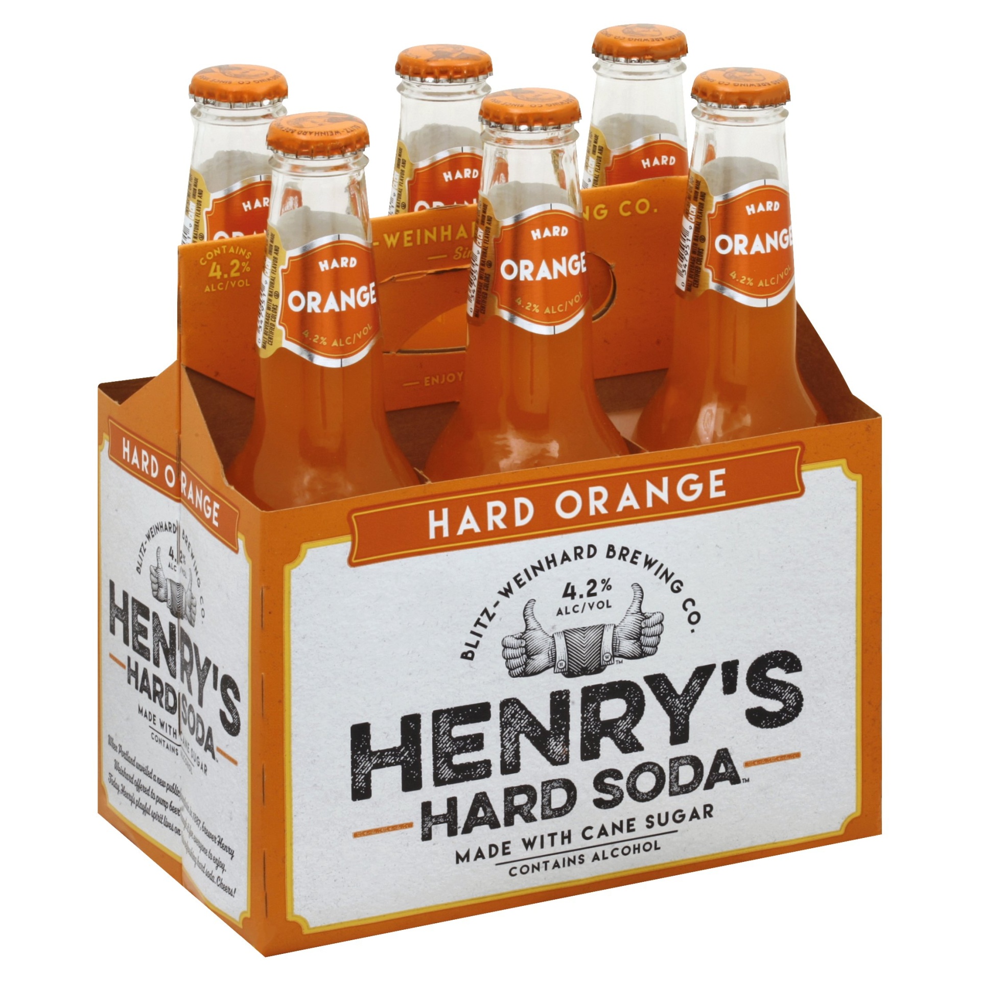 Henry's Hard Soda Hard Orange Bottles 6 ct; 12 fl oz | Shipt