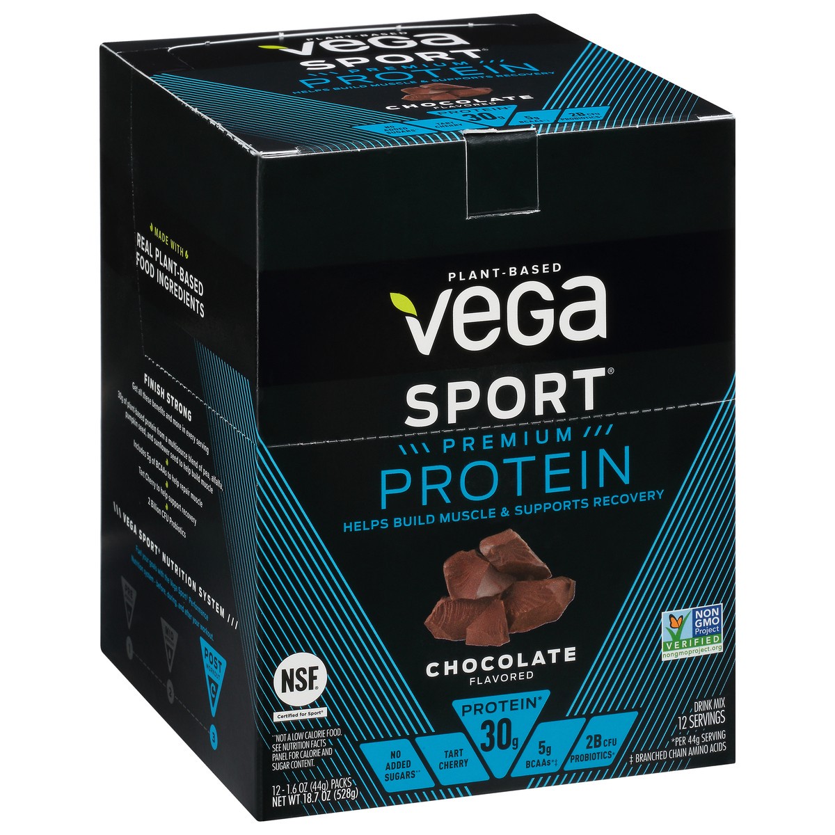 slide 2 of 9, Vega Sport Chocolate Flavored Premium Protein Powder, 1 ct