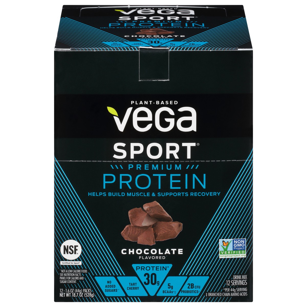 slide 1 of 9, Vega Sport Chocolate Flavored Premium Protein Powder, 1 ct