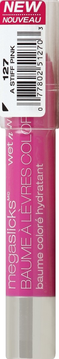 slide 4 of 5, wet n wild Megaslicks Balm Stain Moisturizing Lip Colour A Stiff Pink, 0.11 oz