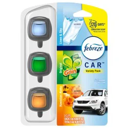 Febreze Car Air Freshener, Odor-Fighting Automotive Vent Clip, Mixed Favorite Scents, 3 Count