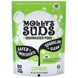MOLLYS SUDS Molly's Suds Dishwasher Detergent Pods, Citrus, 60 Count