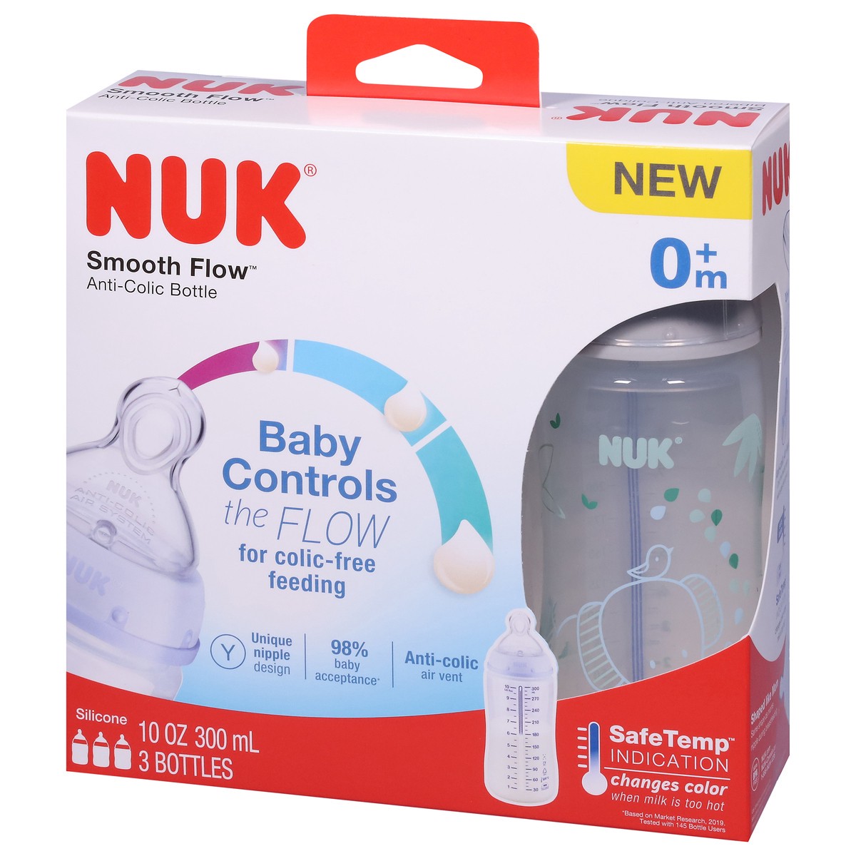 slide 3 of 9, Nuk Smooth Flow Bottle Woodland Boy, 3 ct; 10 oz