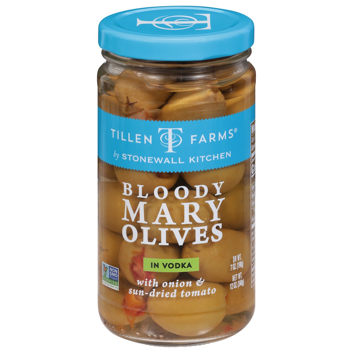 slide 1 of 1, Tillen Farms Bloody Mary Olives in Vodka 12 oz, 12 oz