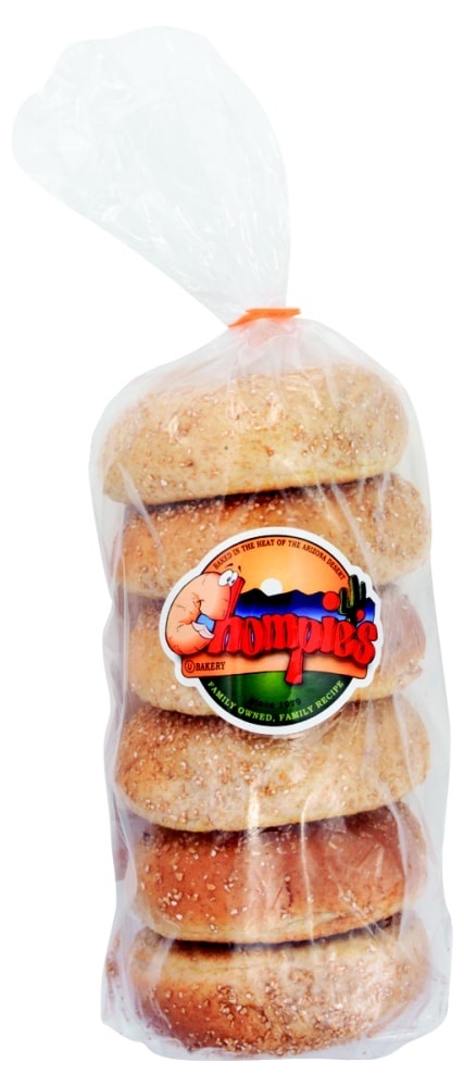 slide 1 of 1, Chompie's Whole Wheat Bagels, 24 oz