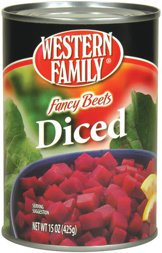 slide 1 of 1, Western Family Fancy Beets Diced, 15 oz