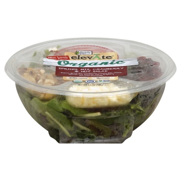 slide 1 of 3, Ready Pac Salad, Organic, Spring Mix, Cranberry & Nut, 4.5 oz