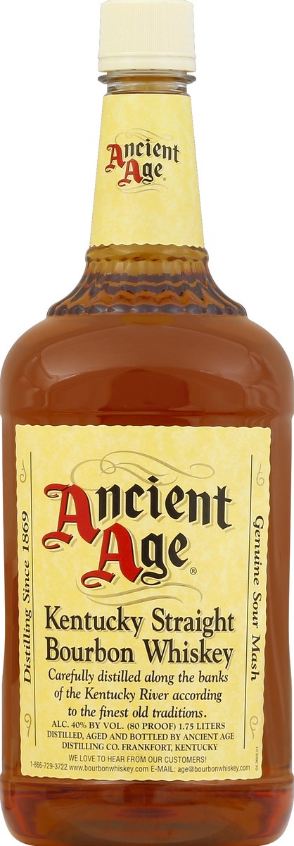 slide 1 of 3, Ancient Age Kentucky Straight Bourbon Whiskey 1.75l Plastic Bottle 80 Proof, 1.75 liter