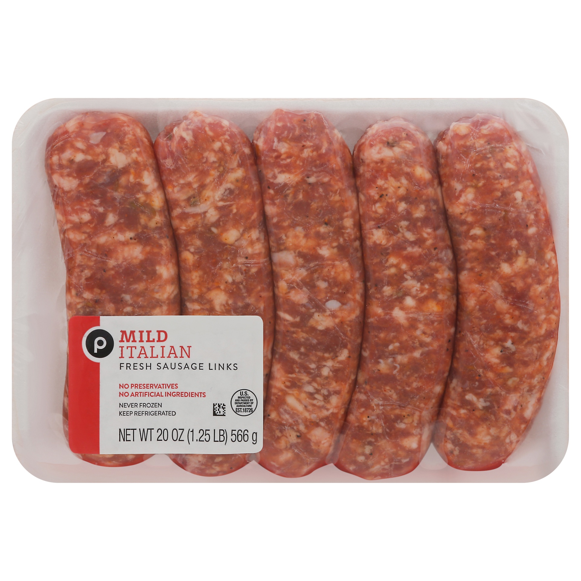 slide 1 of 1, Publix Mild Italian Fresh Sausage Links, 20 oz