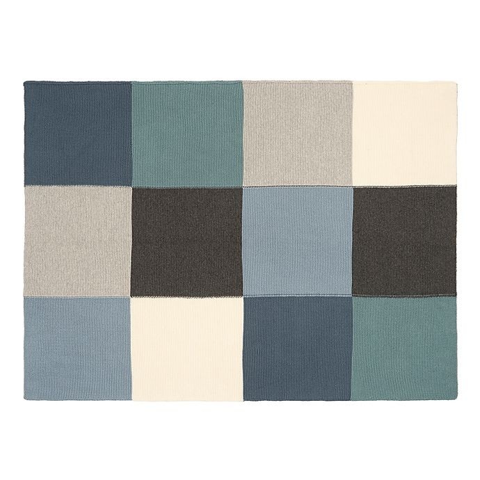 slide 2 of 2, Elegant Baby Patchwork Knit Blanket - Multicolor Blue, 1 ct