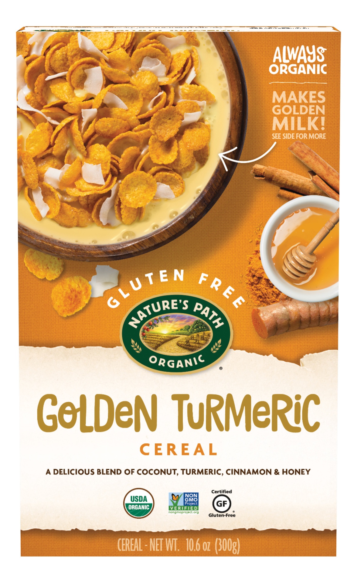 slide 1 of 6, Nature's Path Organic Turmeric Cereal, 10.6 oz