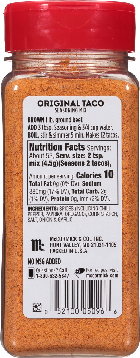 slide 3 of 9, McCormick Taco Seasoning Mix, 8.5 oz, 8.5 oz