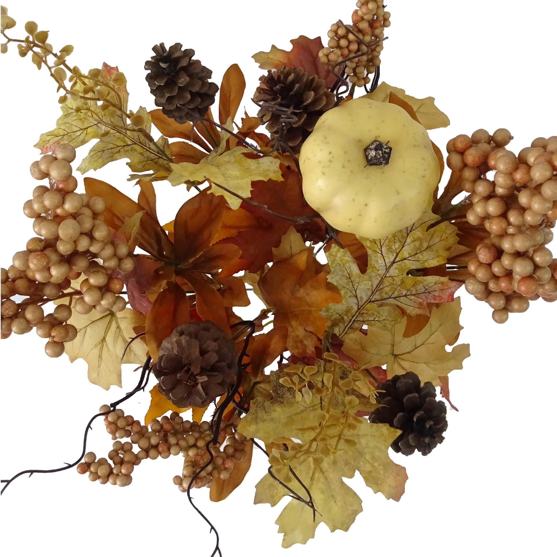 slide 2 of 2, 21" Cream Pumpkin & Berry Deluxe Bush By Ashland, 12 in x 12 in x 21 in