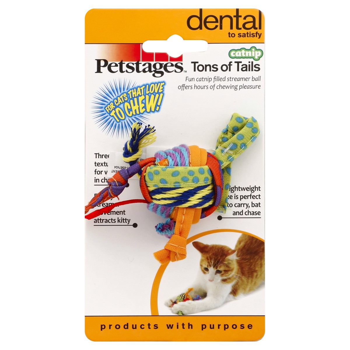 slide 2 of 4, Petstages Tons Of Tails Cat Toy, 1 ct