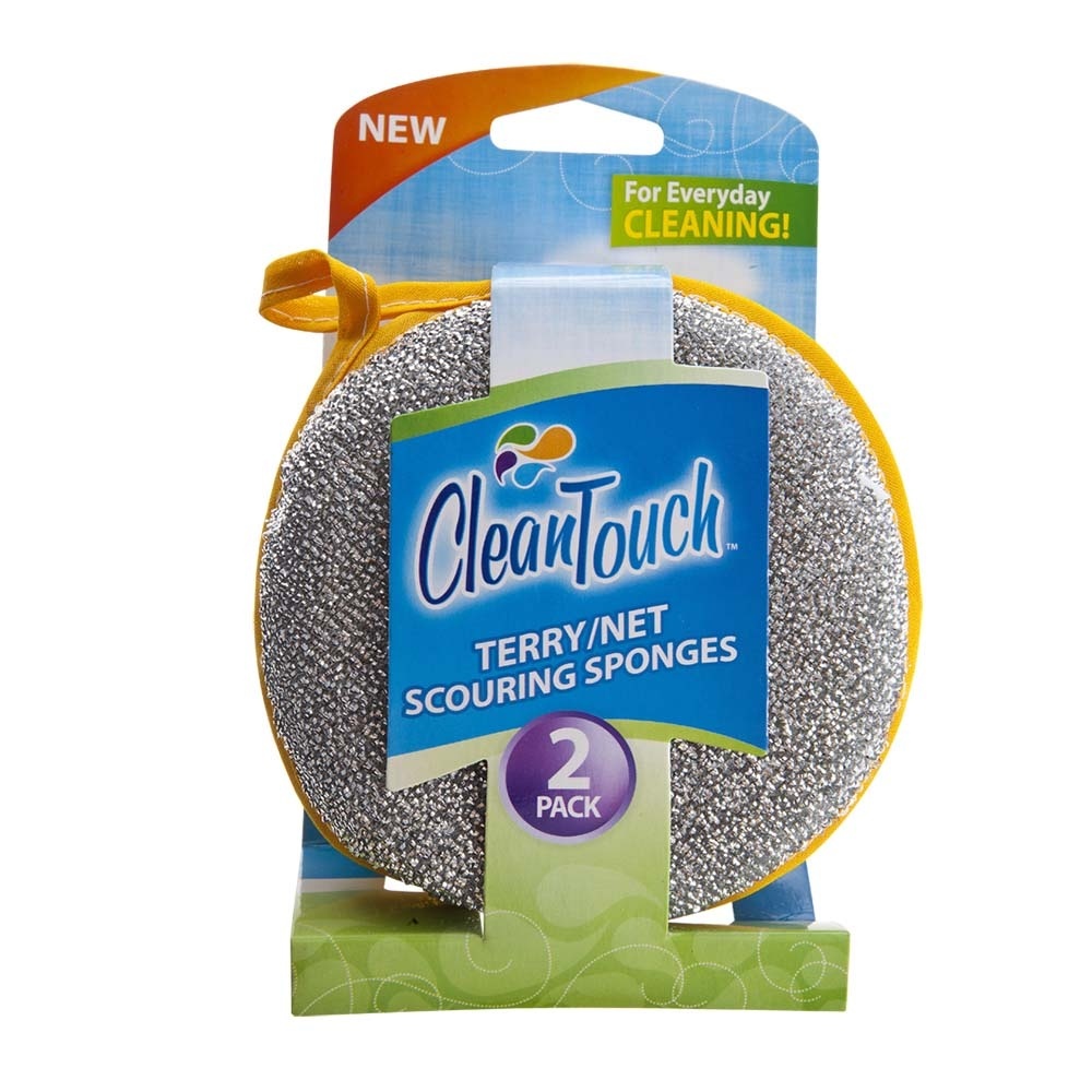 slide 1 of 1, Clean Touch Scourer Sponge, 2 ct