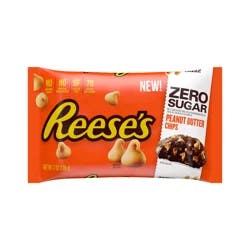 REESE'S Zero Sugar Peanut Butter Baking Chips Bag, 7 oz