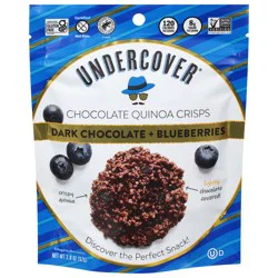 Undercover Dark Chocolate + Blueberries Quinoa Crisps