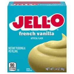 Jell-O French Vanilla Instant Pudding & Pie Filling Mix, 3.4 oz Box
