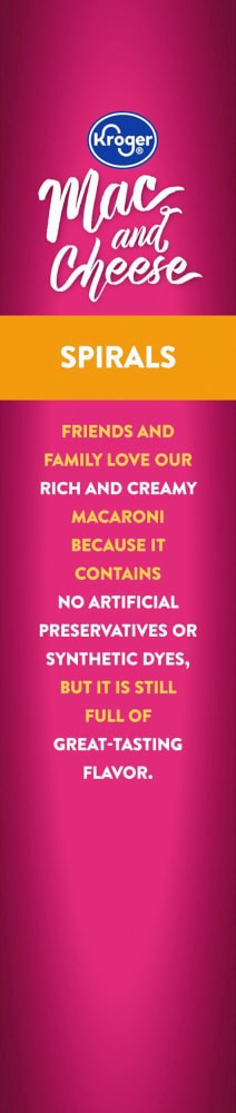 slide 2 of 6, Kroger Macaroni & Cheese Spirals, 5.5 oz