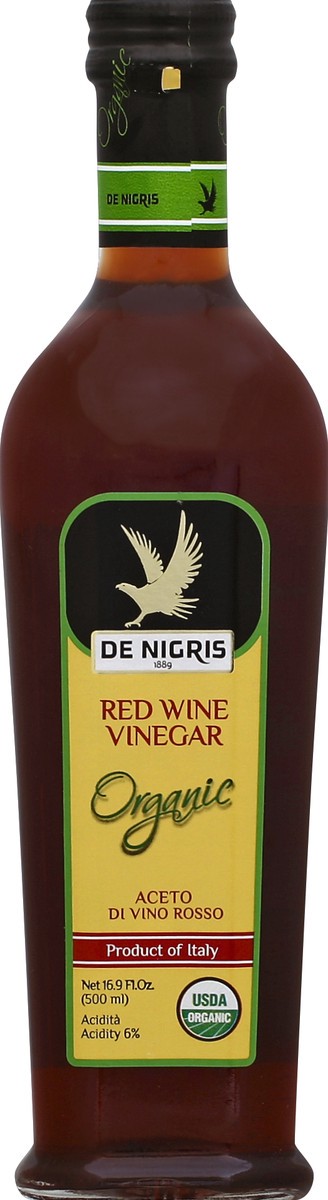 slide 2 of 2, De Nigris Red Wine Vinegar, Organic, 16.9 oz