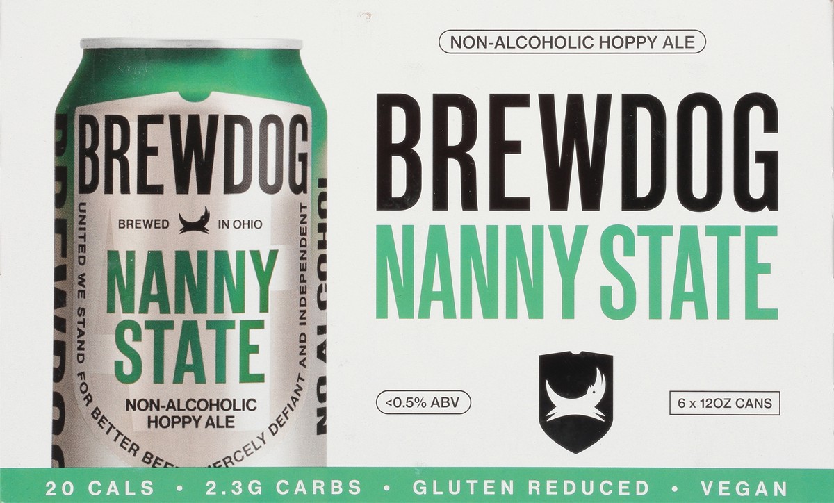 slide 4 of 14, BrewDog Nanny State Non-Alcoholic Hoppy Ale Beer 6 - 12 oz Cans, 1 ct