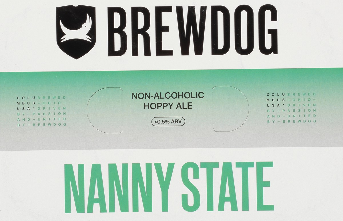 slide 7 of 14, BrewDog Nanny State Non-Alcoholic Hoppy Ale Beer 6 - 12 oz Cans, 1 ct