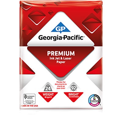 slide 1 of 1, Georgia-Pacific Premium Bright Inkjet & Laser Paper, 8.5 x 11, 500 ct