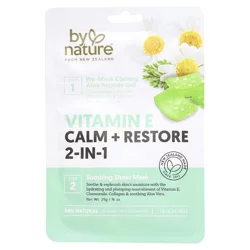 By Nature Vitamin E Calm and Restore 2 in 1 Mask, 1 Application